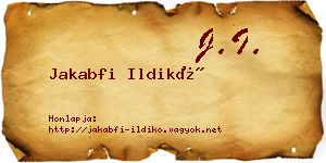 Jakabfi Ildikó névjegykártya