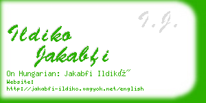 ildiko jakabfi business card